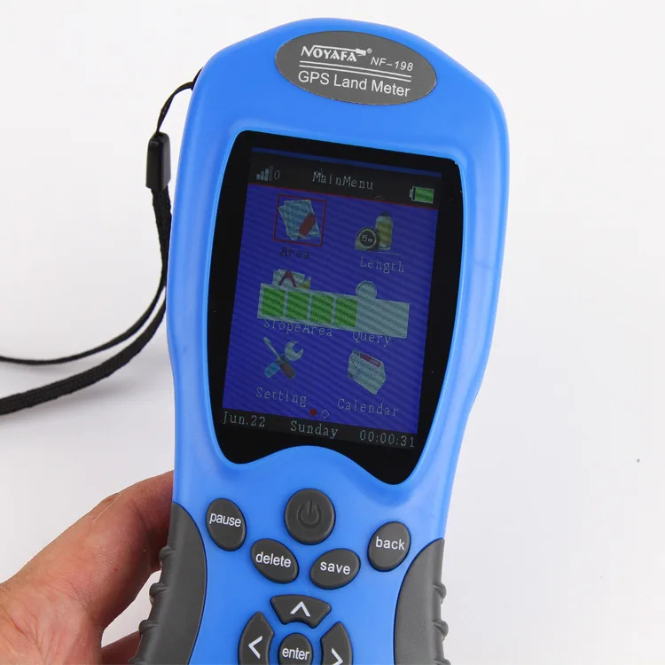 Imagem -02 - Gps Land Meter Nf198 Gps Equipamento de Pesquisa Uso para a Exploração Agrícola Terra Levantamento e Mapeamento Área Medição Display Valor de Medição