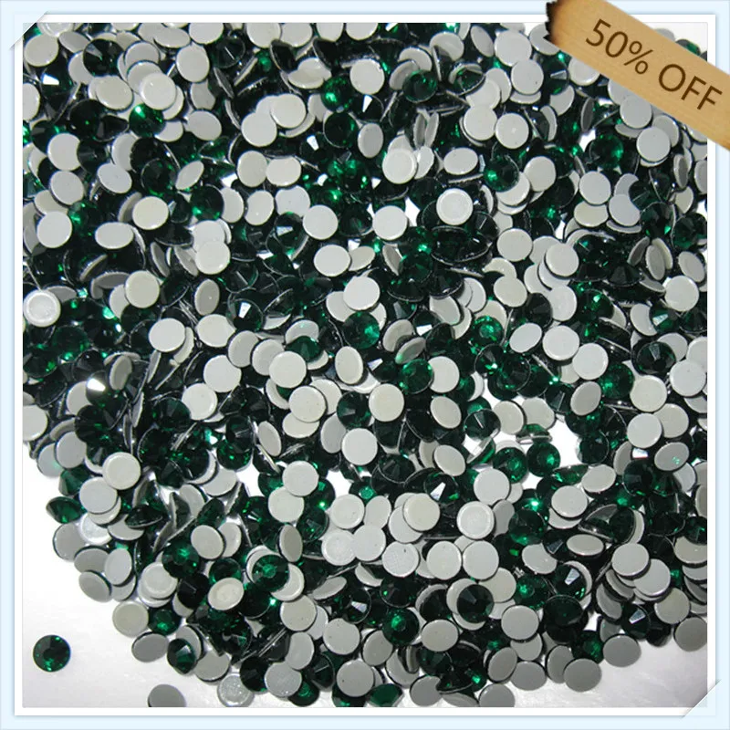 50%  off super shiny strong glue  ss20 5mm EMERALD color  with  1440 pcs each pack ; for dresses  free shipping