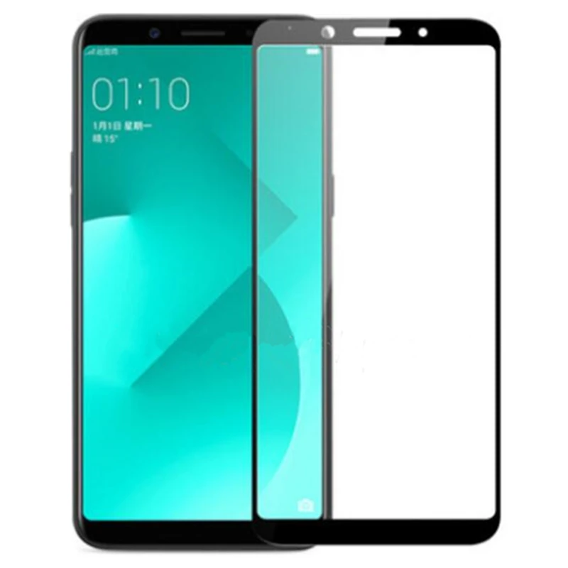 Film de protection à couverture complète en verre trempé pour OPPO A83 A1 A71, couleur noir et blanc