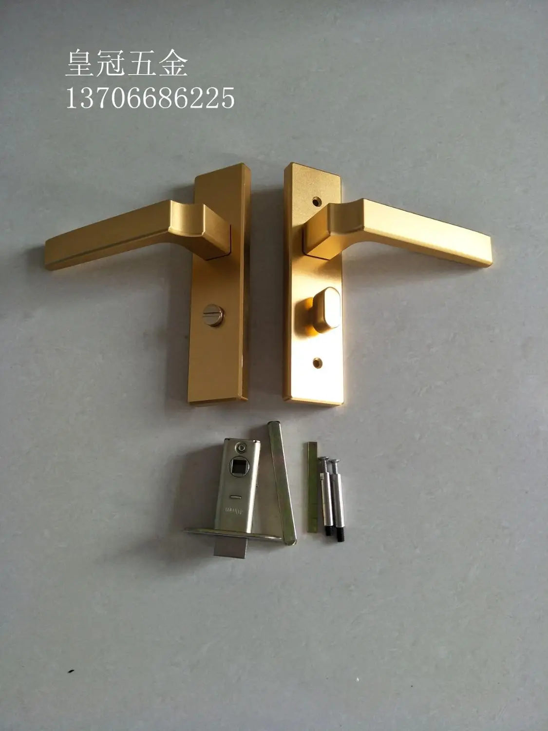 

Indoor bedroom lock handle, bathroom door lock, keyless toilet, aluminium alloy single tongue toilet door lock handle