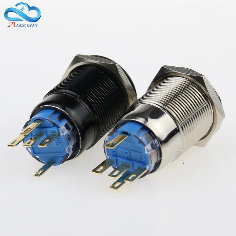 19mm Metal Button Switch Fixed Self-locking  Current 5A Voltage 3V 6V 12V 24V 110V 220V view 4