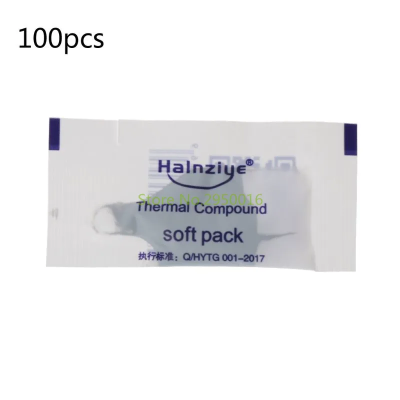 100Pcs Thermal Grease Paste Compound Silicon CPU Heat Sink Processor Cooling Paste Silicone Thermal Grease Pad Cooler C26