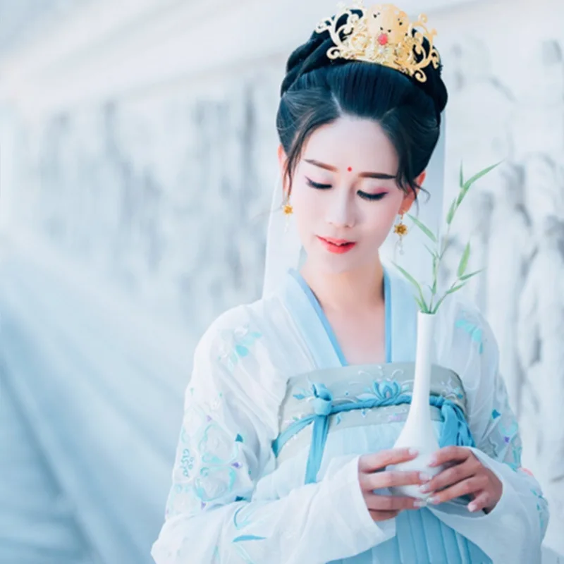 Vestido chino hanfu para mujer, traje chino antiguo de china, vestido tradicional hanfu para mujer y niña, traje tang, 2019