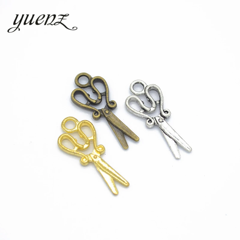 

YuenZ 20pcs Antique Silver color Scissors Charm For Jewelry Making Handmade Crafts 28*12mm J187