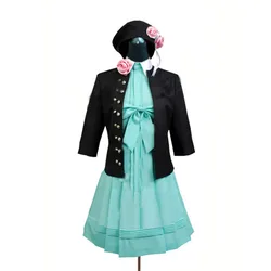 2025 AMNESIA Heroine Cosplay Costume Woman Party Dress Black Coat+Hat+ Princess Flowers Dresses Full Set