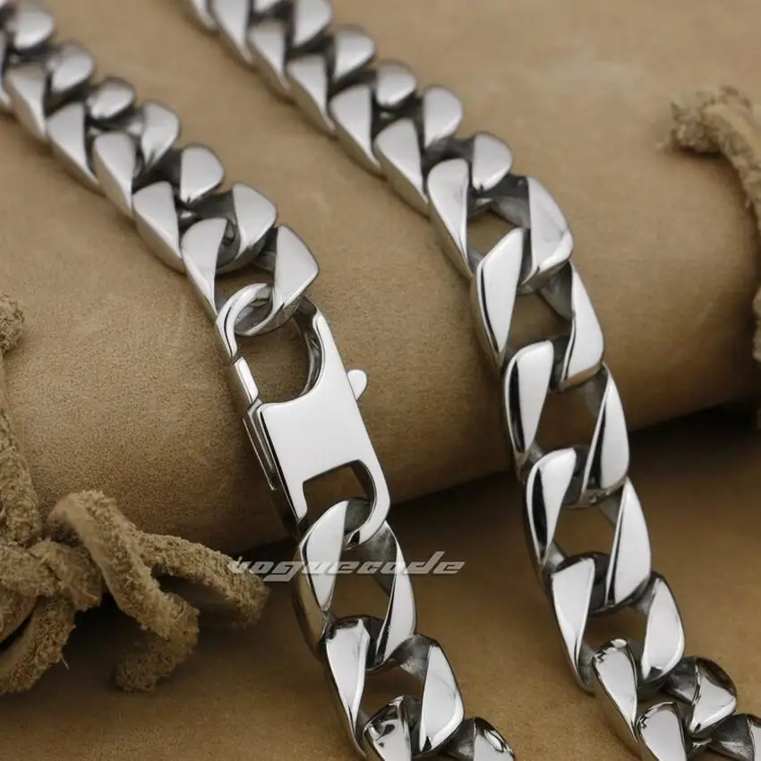 LINSION 316L Stainless Steel Mens Biker Necklace Chain 5A002N Length 18 to 36 Inches Available