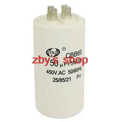 

Washers CBB60 AC 450V 50uF Polypropylene Film Motor Run Starting Capacitor