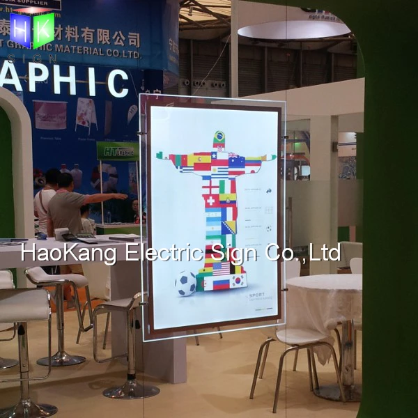 Slim LED Crystal Acrylic Panel with Crystal Photo Frame for advertising Display