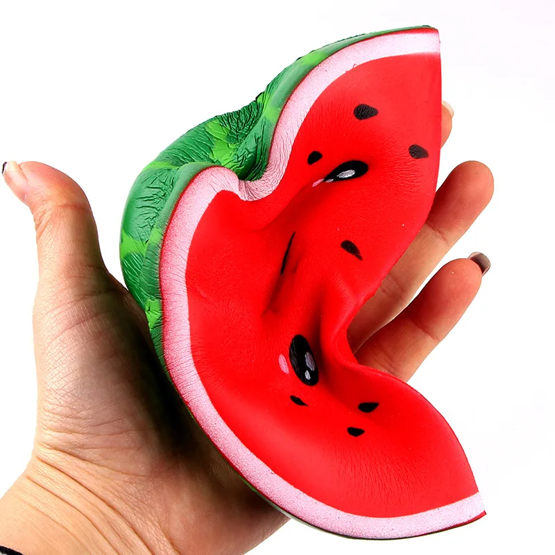 New Kawaii about 16cm Jumbo Squishy Watermelon Super Slow Rising Squeeze Soft Stretch Scented Fruit Fun Kids Toys Gift