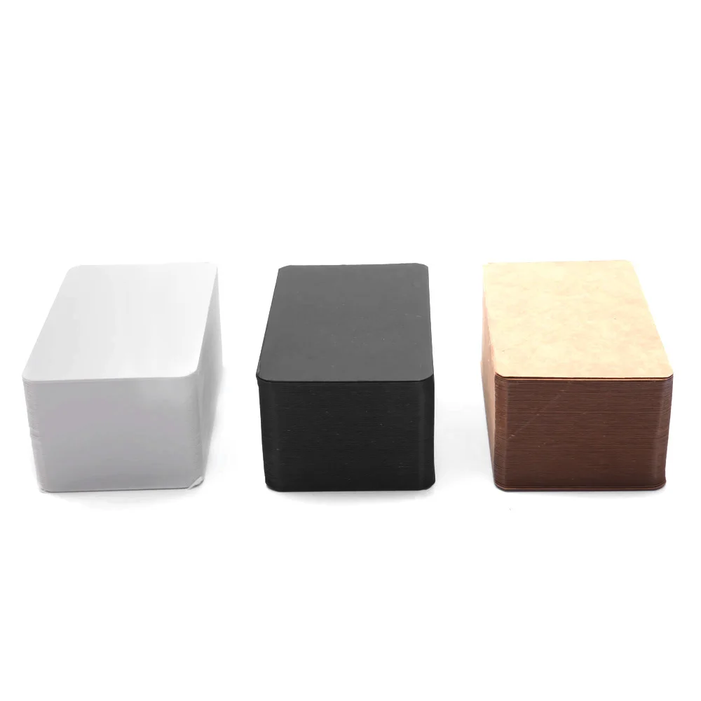 100pcs Paper Word Cards Blank Rounded Corner Message Card Boxed Student Diy Graffiti Postcard Word Card Creative Stationery