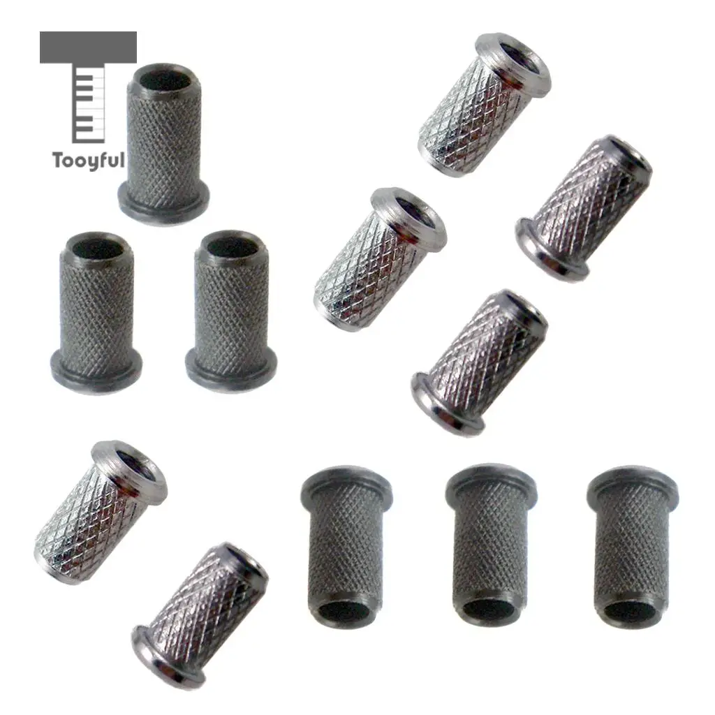 Tooyful 6pcs/set Guitar String Thru Body Ferrules Bushing Set for Electric Guitar Parts Accessories