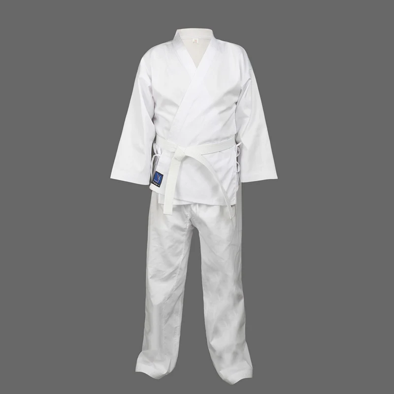 Quality Dobok child adult karate uniform suit WTF Taekwondo kick boxing MMA Martial art training clothes dobok 55%cotton kimono