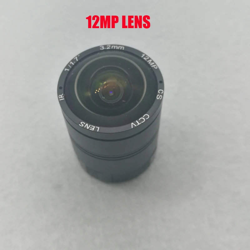 

12mp 3.2mm CCTV Lens Megapixel Fixed 5mm 8mm CS Mount 1/1.7 inch For IMX226 4K IP CCTV Box Camera