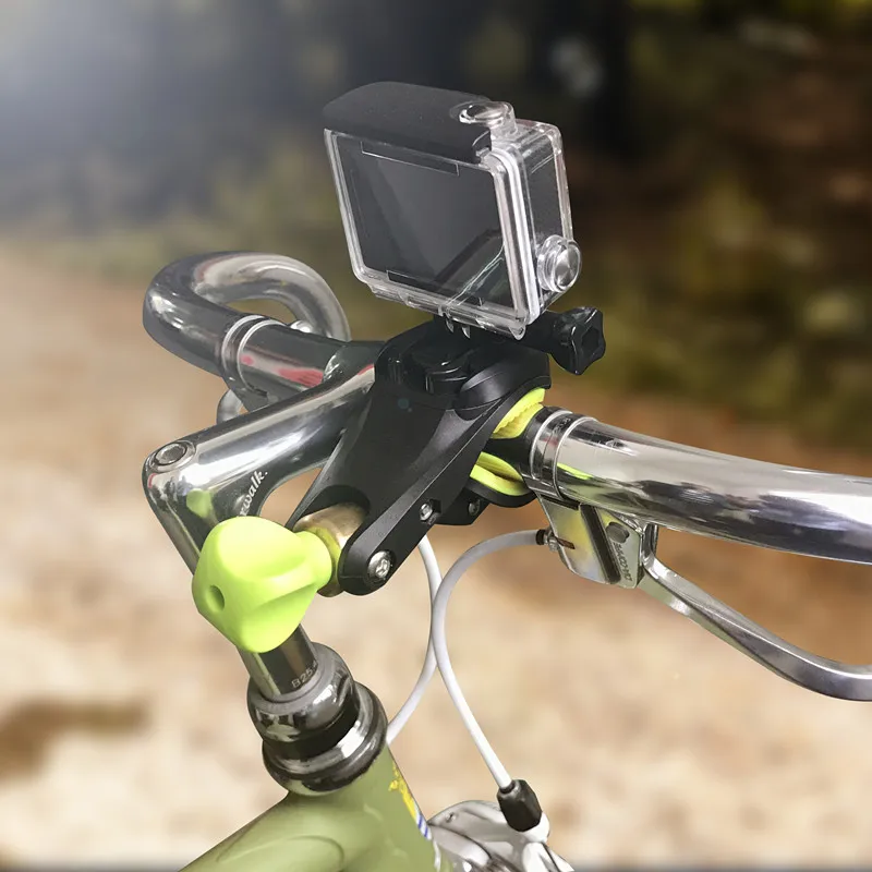 Clipe universal de montagem de bicicleta abs de qualidade superior para todas as séries de câmeras gopro, câmeras de cctv, telefones celulares