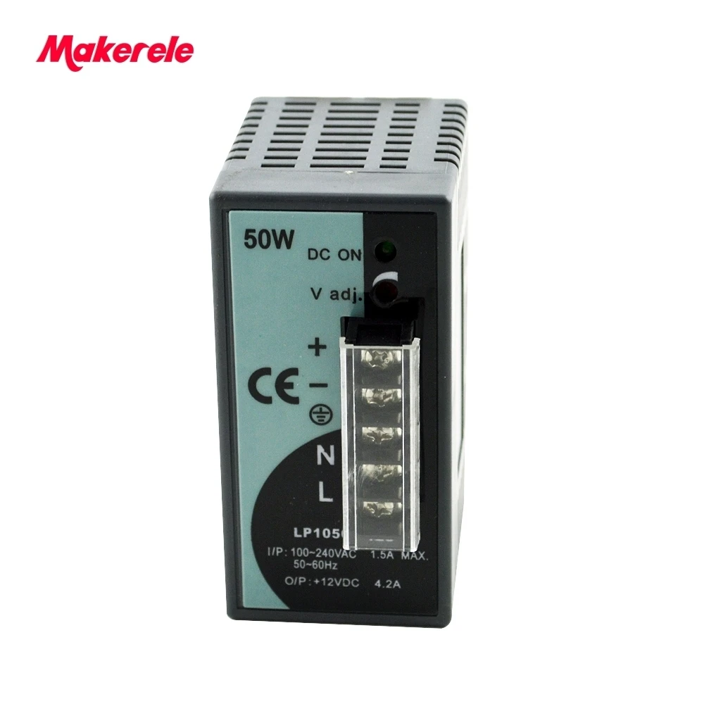 Switching Power Supply 25W 50W 100W 150W 300W 500W Digital Display 12/24V Transformer AC-DC LP Series Din Rail Single Output