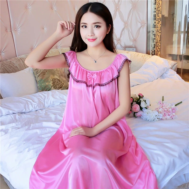 Hot Women Night Gowns Sleepwear Nightwear Long Sleeping Dress Luxury Nightgown Women Casual Night Dress Ladies Home Dressing Z79