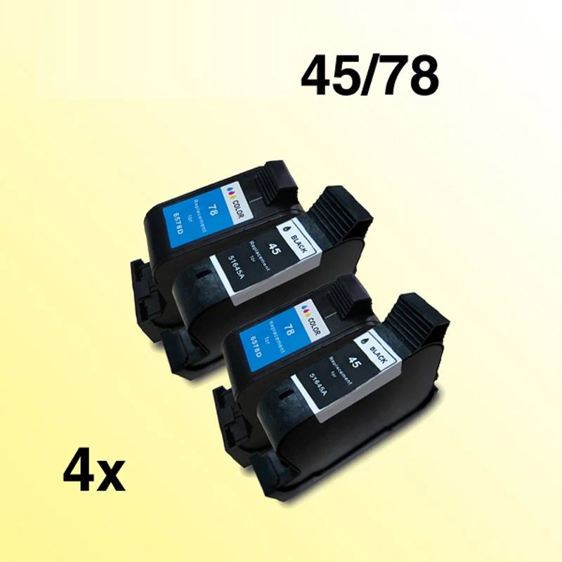 4pcs for 45 for 78 INK cartridge compatible for for78/45/1280 1180c 51645a