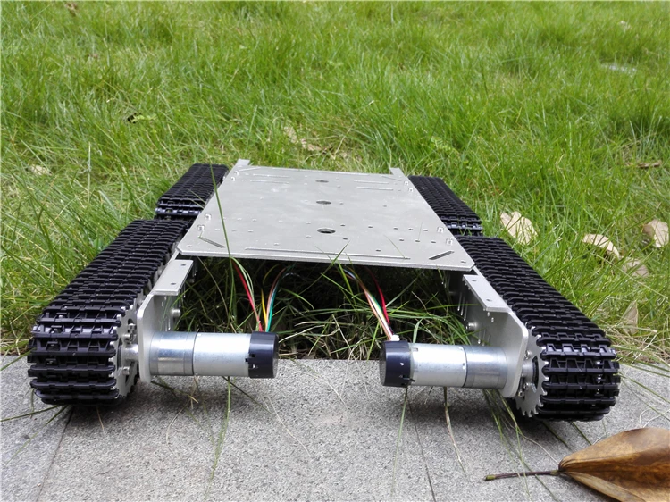 

4WD Metal Robot Tank Chassis Tracks Caterpillar Pedrail Chassis 4 Motor Driven DIY Robot Car Chassis RC Toy Crawler Chain Kit