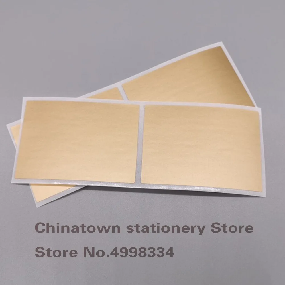 100pcs High Quality Scratch Off Sticker35*58mm Gold Color Blank For Secret Code Cover Home Game Wedding