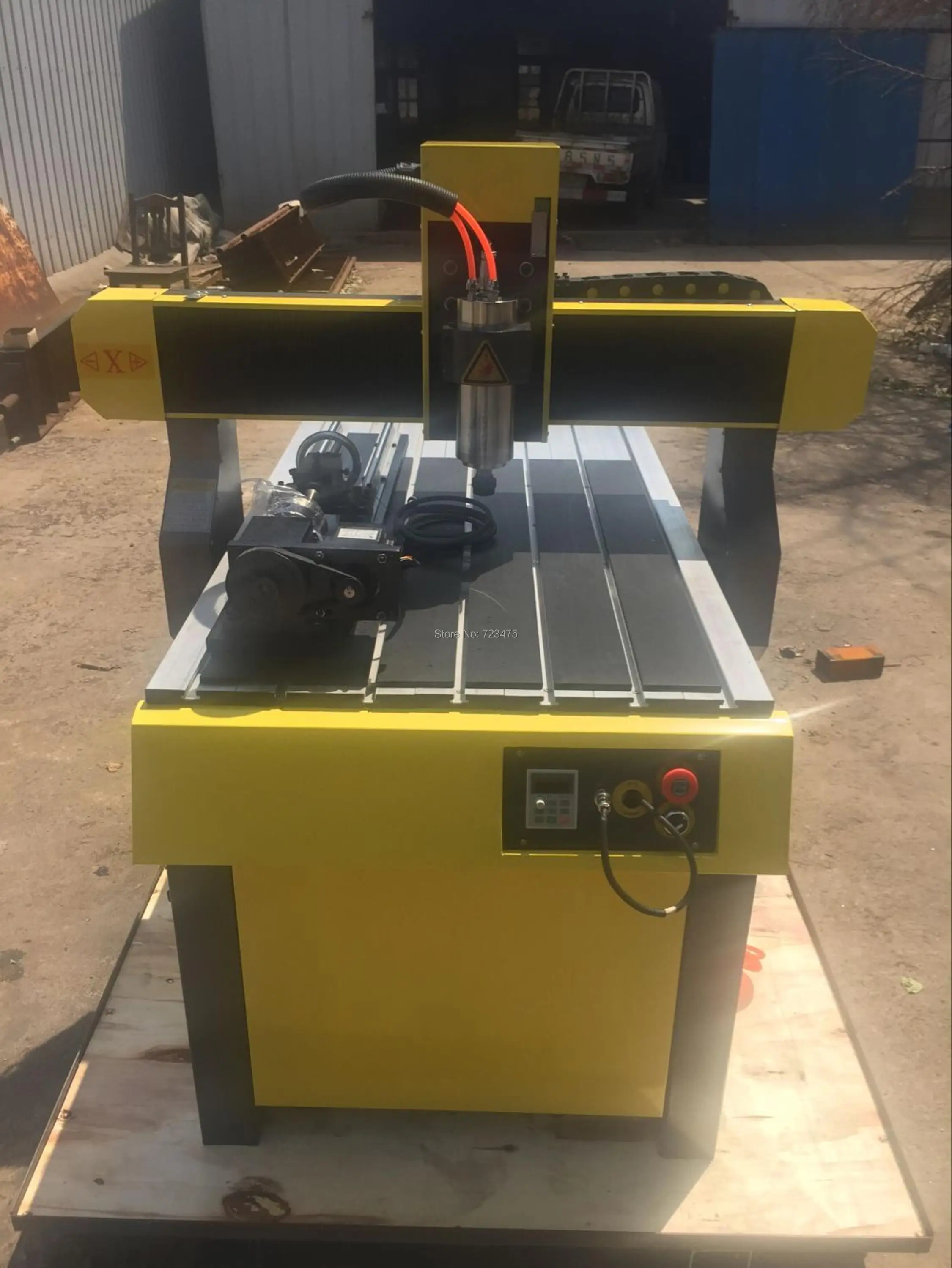 Router CNC Robotec Portabel 600*900Mm dengan Meja Putar untuk Model Kayu/Batu/Akrilik/Busa
