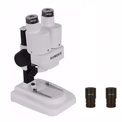 20X/40X Binocular Stereo Microscope Above LED Lights PCB Solder Tool Mobile Phone Repair Mineral Watching Microscopio