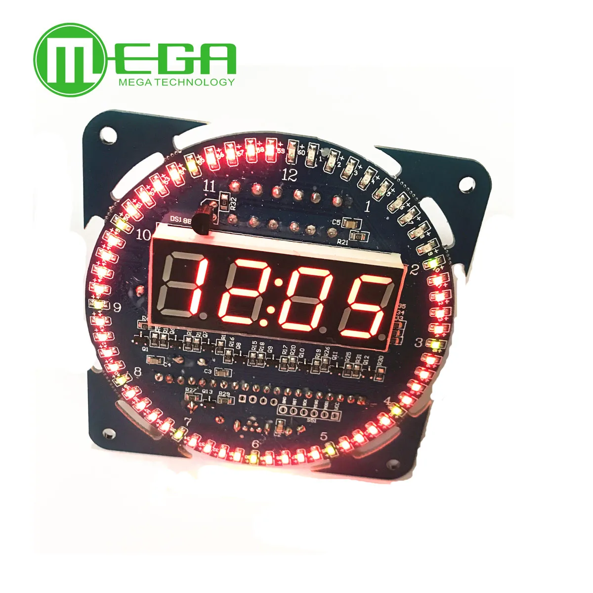 DIY Electronic clock Digital LED Display Module Alarm Electronic Digital Clock Kit 51 SCM Learning Board 5V DS1302