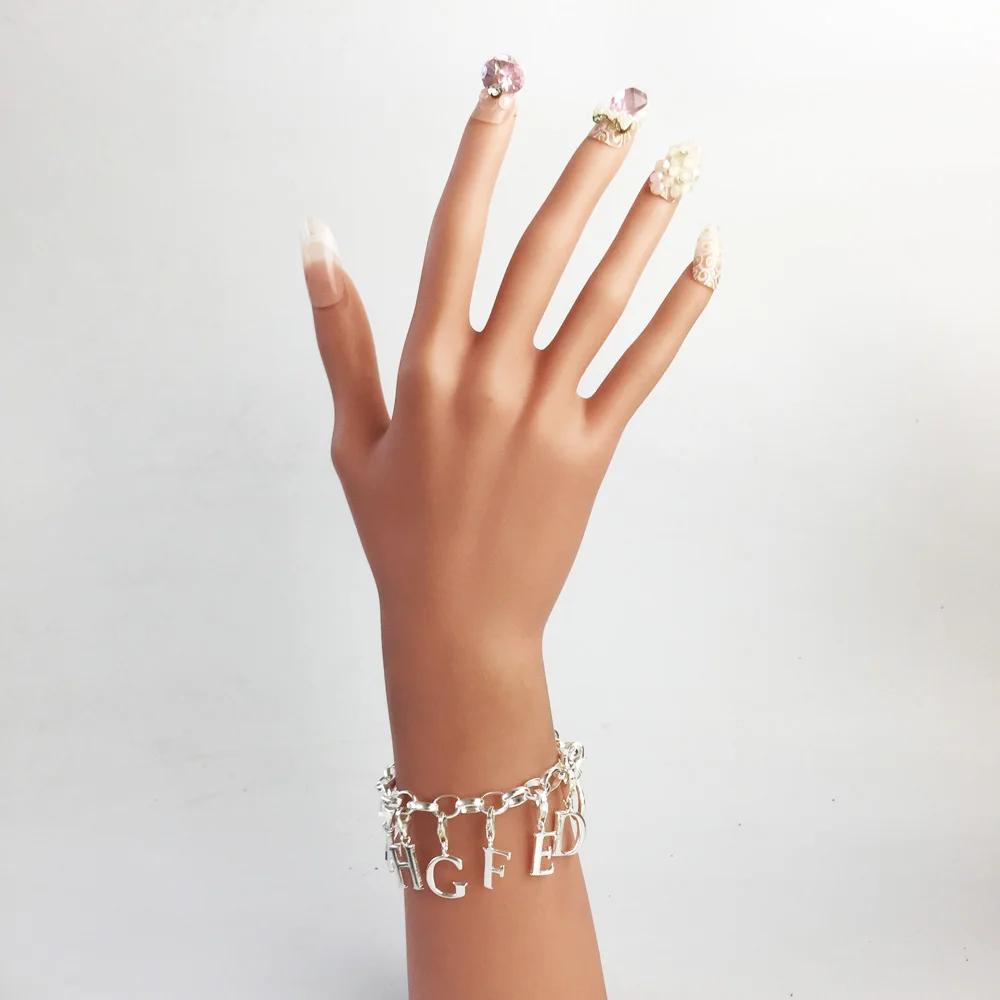 Alphabet Letters A to M Charm, 2018 Good Fashion Jewelry For Women Men,Trendy Gift In 925 Sterling Silver Fit Bag Bracelet--