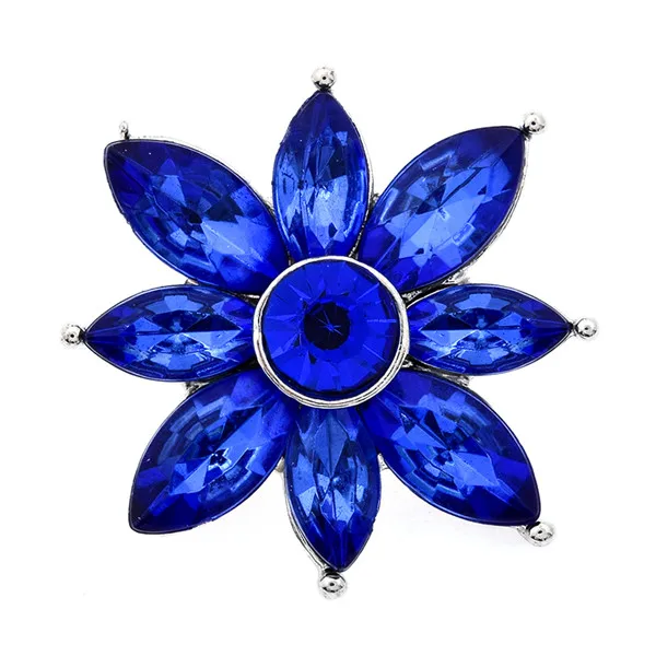 New KZ3001 Beauty Rhinestone Colorful daisy Flowers 18mm snap buttons fit DIY snap jewelry wholesale