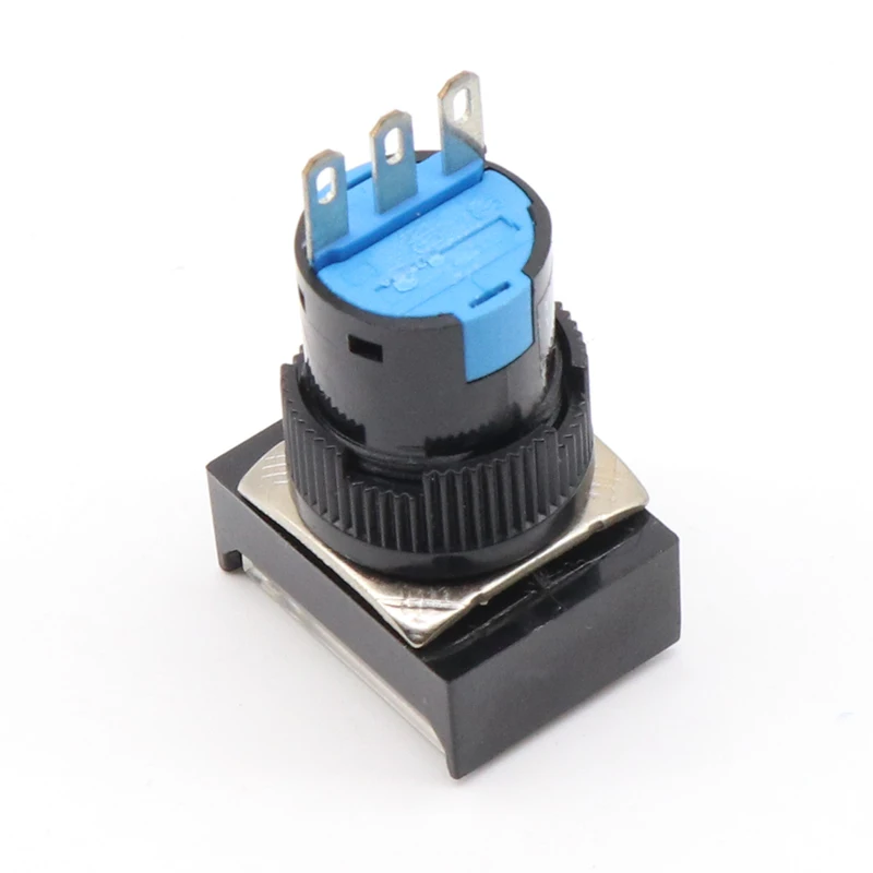 1pcs 16mm Rectangle Momentary push button switch  3pins