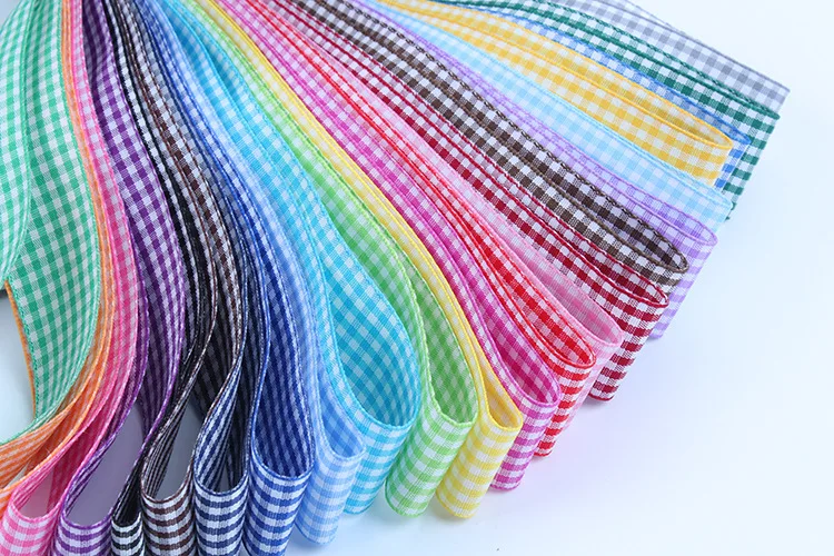 5 Meter Gitter-Satinbänder, DIY-Bowknot-Band, Schleife, Bastelbedarf, Ripsband, Mädchen-Haar-Accessoires, Bänder aus Satin – Detail 9
