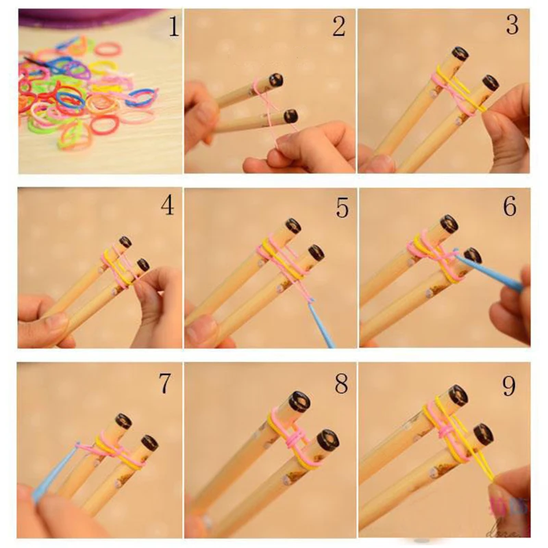 Loom Bands for Children Girl Gift Rubber Bands for Weaving Lacing Bracelet Toy Orbits Needlework Creativity Toy