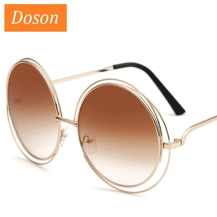 Newest Round Oversized Sunglasses For Women Driving Mirror Sun Glasses Female Big Frame Gradient Lens Eyewear Oculos De Sol