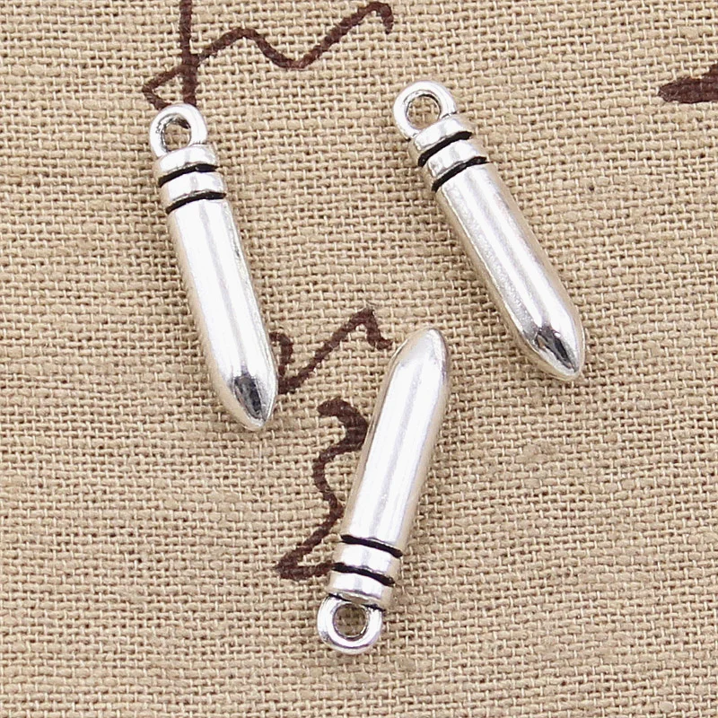 

10pcs Charms Bullet Warhead 23x5x5mm Antique Making Pendant fit,Vintage Tibetan Silver color,DIY Handmade Jewelry