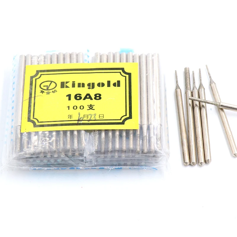 5/10 Buah Jarum Bor Berlian dengan 2.35Mm Kepala Bor Pengukir Pisau Pengukir untuk Alat Bor Pemolesan Ukiran Dremel