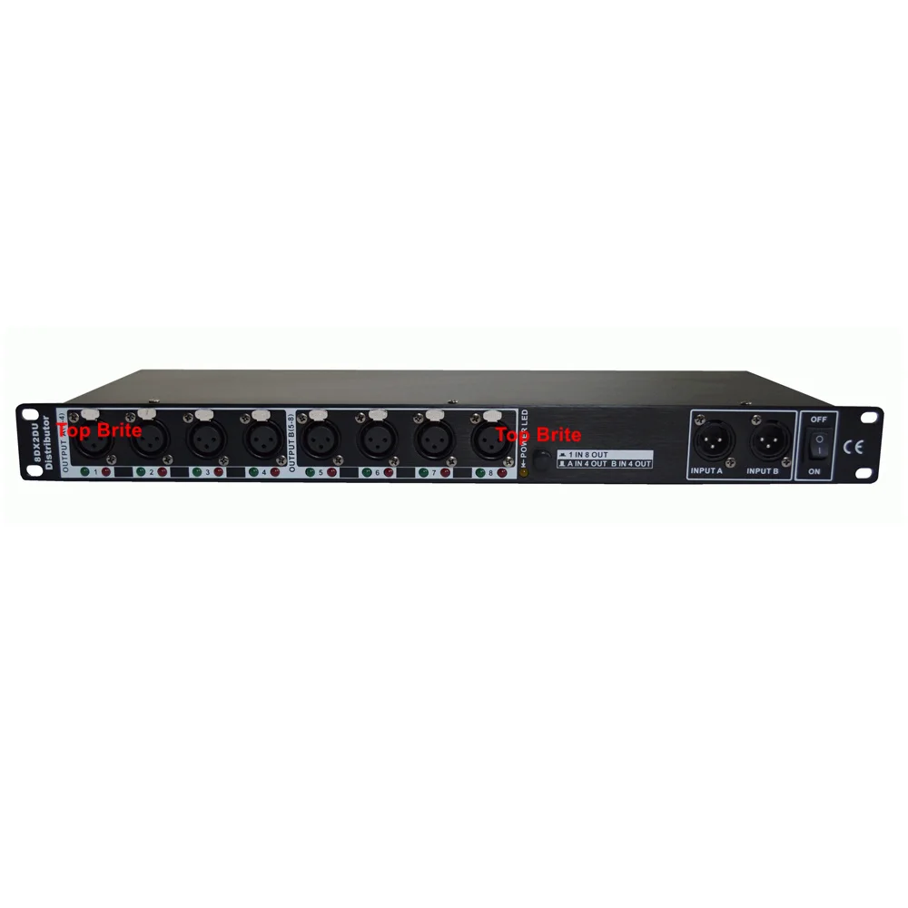 New Design 88-265V Input DMX Amplifier / Splitter / DMX Signal Repeater/ 8 Output Ports DMX512 Signal Distributor Fast Shipping