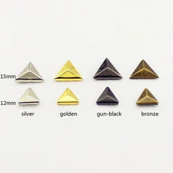 100pcs 2 Sizes Claws Triangle Rivets Leather Craft 4 Colors Punk Spikes For Clothes DIY Accessory Decorative Tire Studs