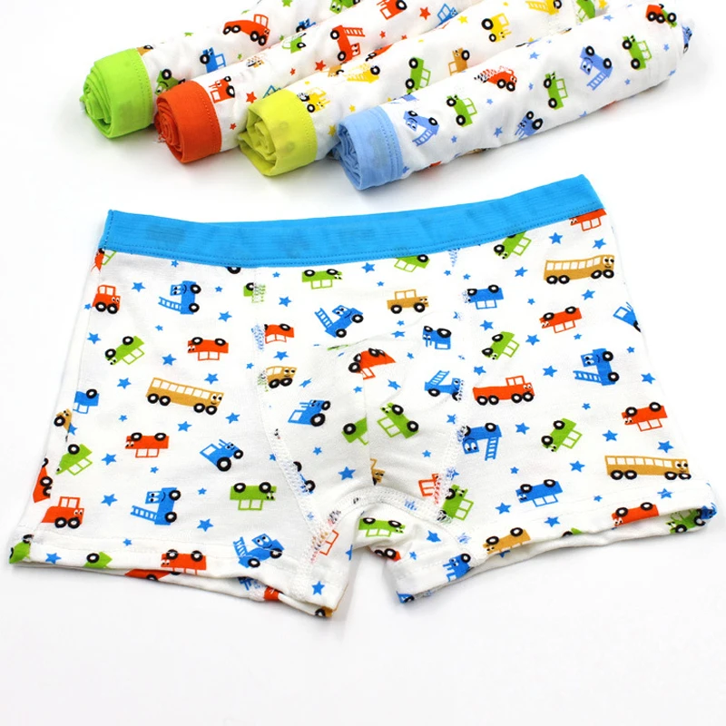 5pcs/lot Cartoon car stretch modal children's boxer briefs 2-15T Baby Boys Underwears Kids Short Brief Children Boxer Panties