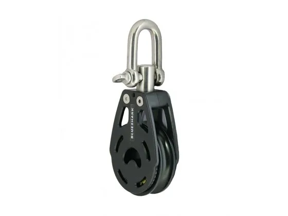 Sailboat 57 mm 2 1/4 Inch Aluminum Single Swivel Block 1500kg Torlon Delrin Balls 2370