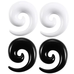 2pcs/lot Acrylic Spiral Ear Gauges Ear Taper Stretching Plugs and Tunnel Expanders Body Piercing Jewelry 1.6mm-20mm
