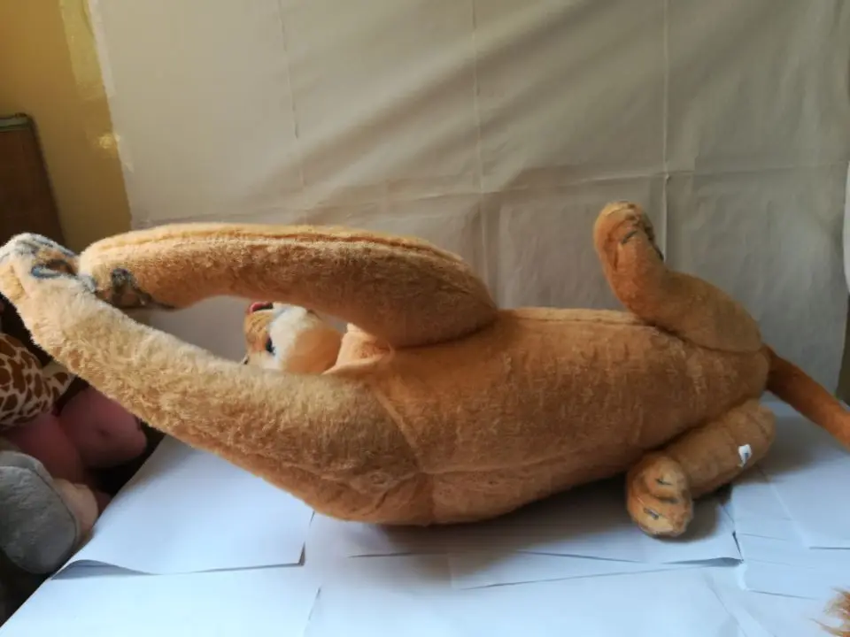 シミュレーションライオンぬいぐるみ雌ライオンソフトスローピロークリスマスギフト約75cm w0121