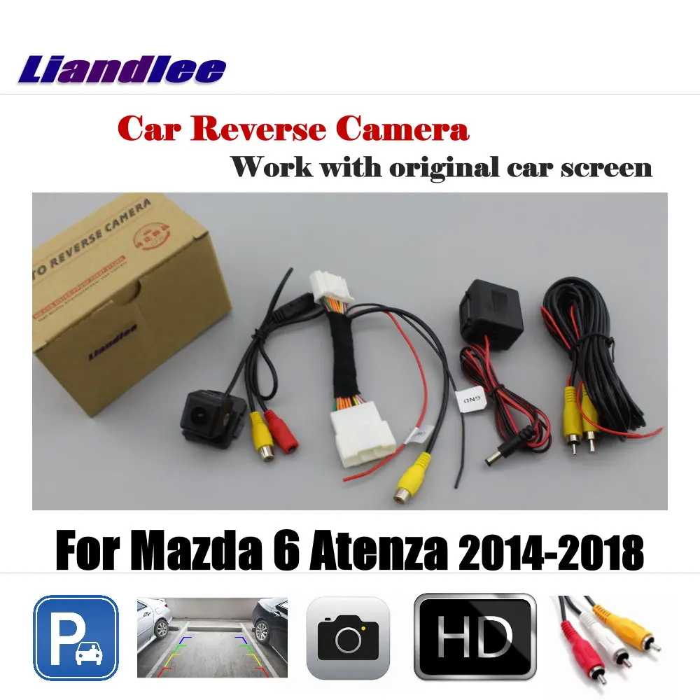 

Auto Reverse Parking Camera Rearview CAM For Mazda 6 Mazda6 Atenza 2014-2018 Back Work With Car Factory Screen