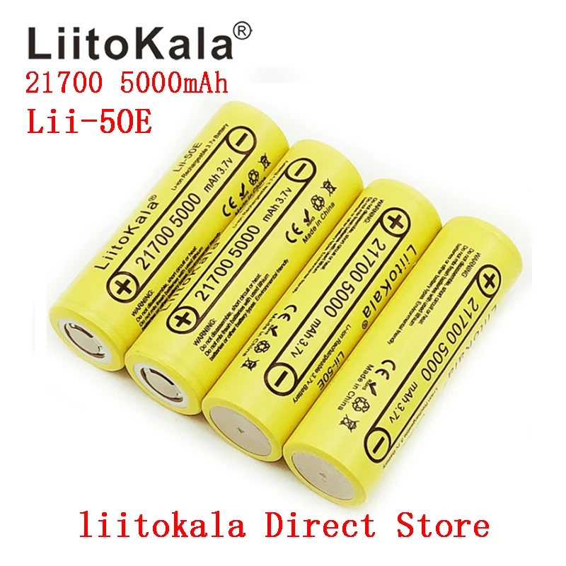 LiitoKala 21700 5000mA Li-ion Battery 3.7V Discharger 35A Power battery E-tools Battery