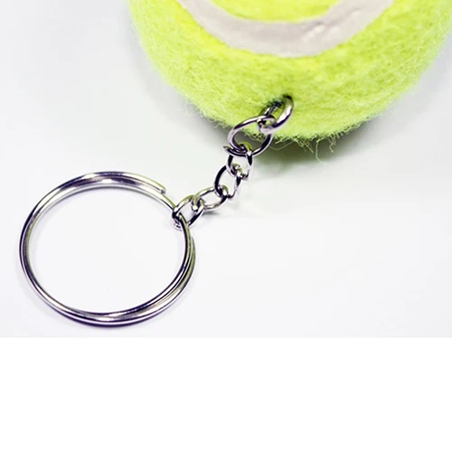 New Arrival Creative Artificial 3D Tennis Ball Pendant Keyring  Lovely Key Chain