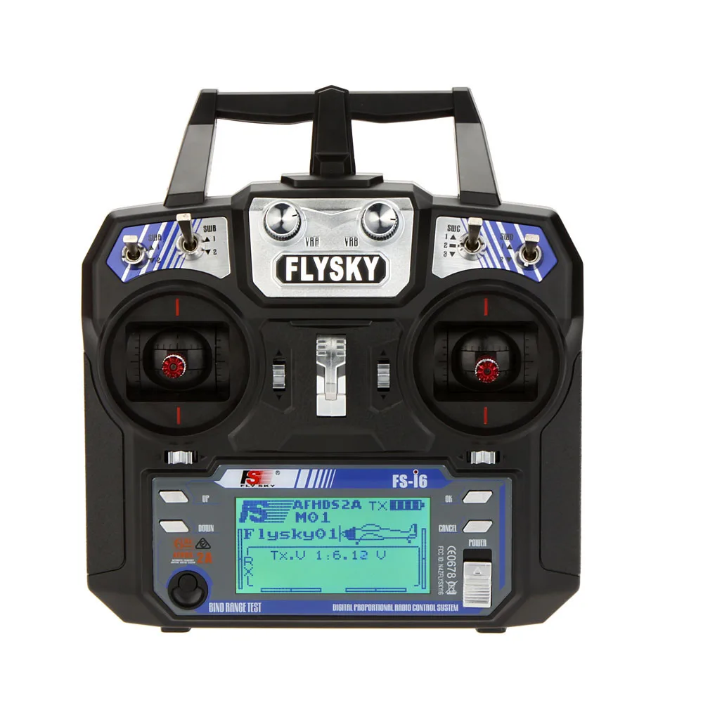 Transmisor de sistema de radio Flysky FS-i6 AFHDS 2A 2,4 GHz 6CH para planeador de helicóptero RC con receptor de FS-iA6 modo 2