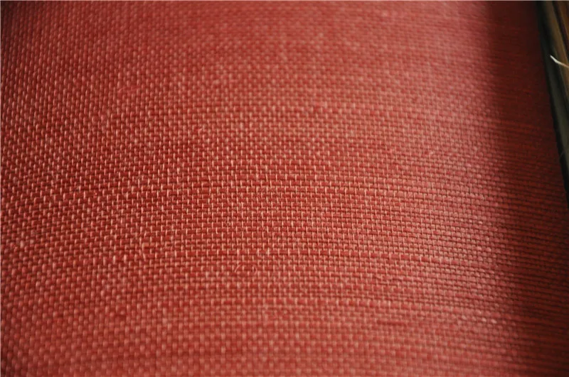 2017 new red natural texture sisal Wallpaper for home decoration hotel room wall