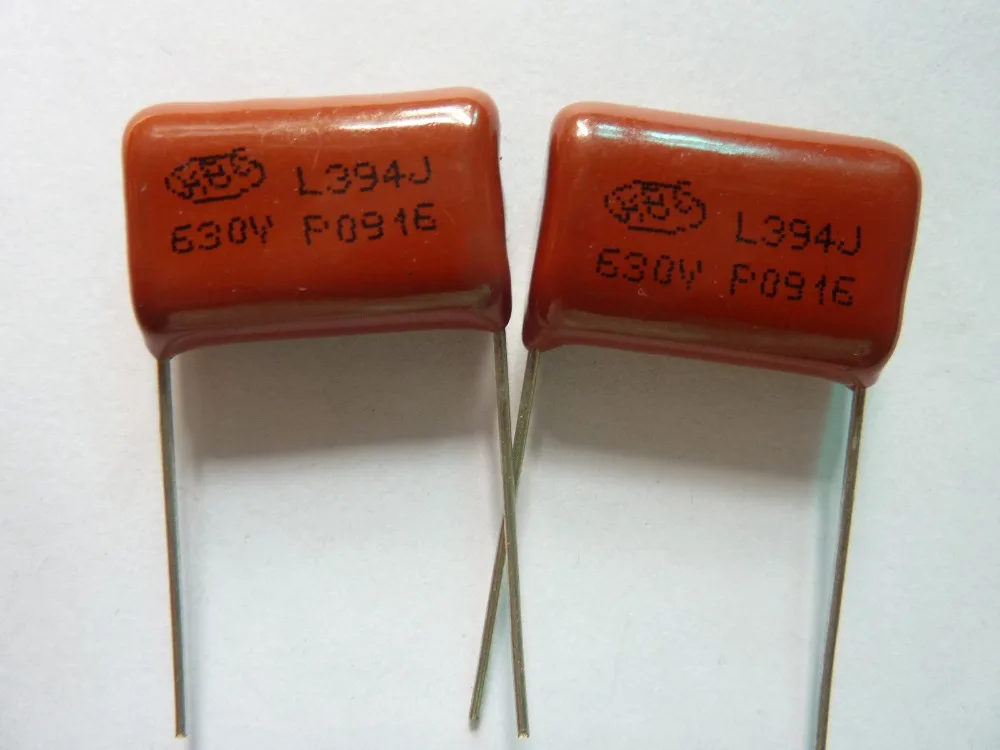 20pcs CBB 394 630V 390nF P20 394J CBB21 0.39uF Filme de Polipropileno Metalizado Capacitor