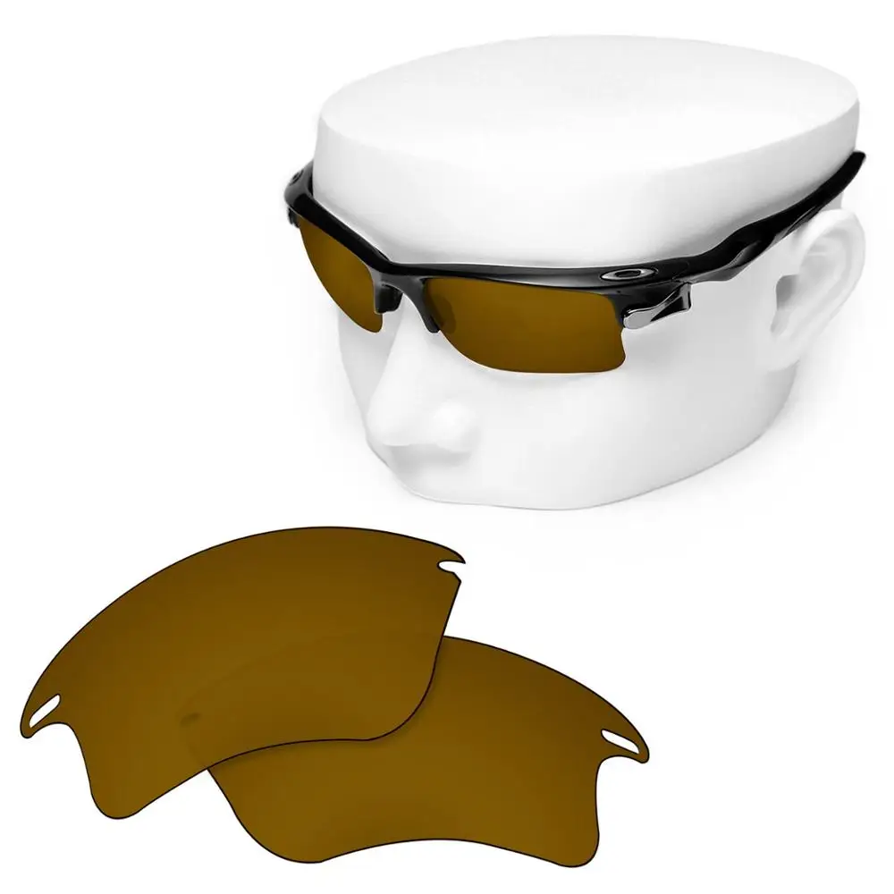 

OOWLIT Polarized Replacement Lenses of Peach Gold for-Oakley Fast Jacket XL OO9156 Sunglasses