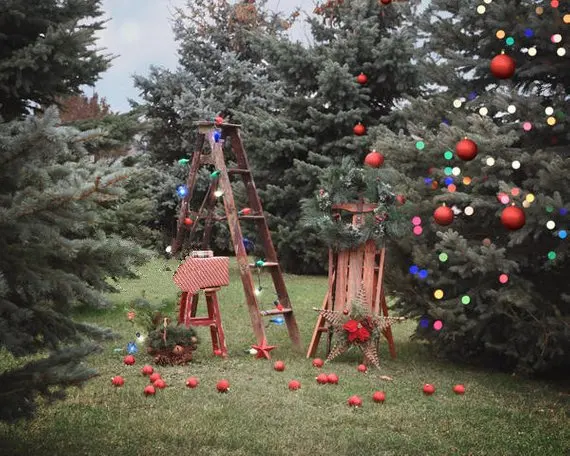 

Фон для фотографирования детей с изображением рождественской елки