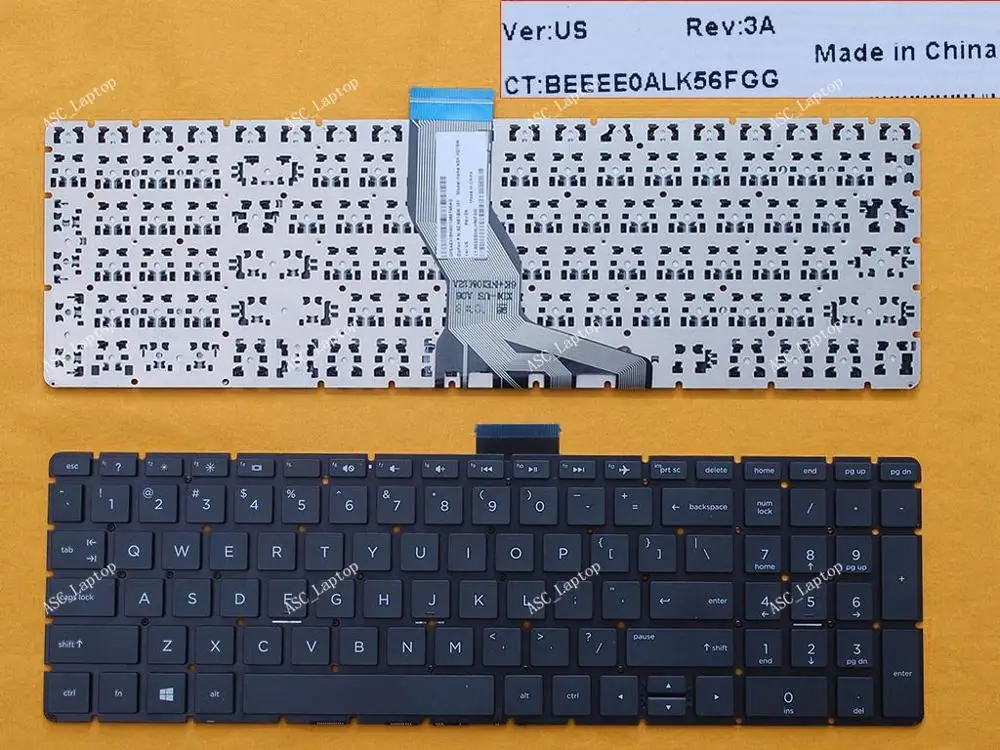 

New US English Keyboard For HP 15-bs074nr 15-bs075nr 15-bs076nr 15-bs077nr 15-bs078cl Laptop Black without Frame