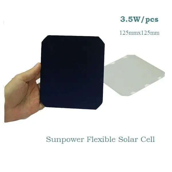 

30pcs Monocrystalline Solar Cell 3.6W Flexible Solar cellS 5'x5' for DIY Flexible Solar panel give 30pcs tabbing wire